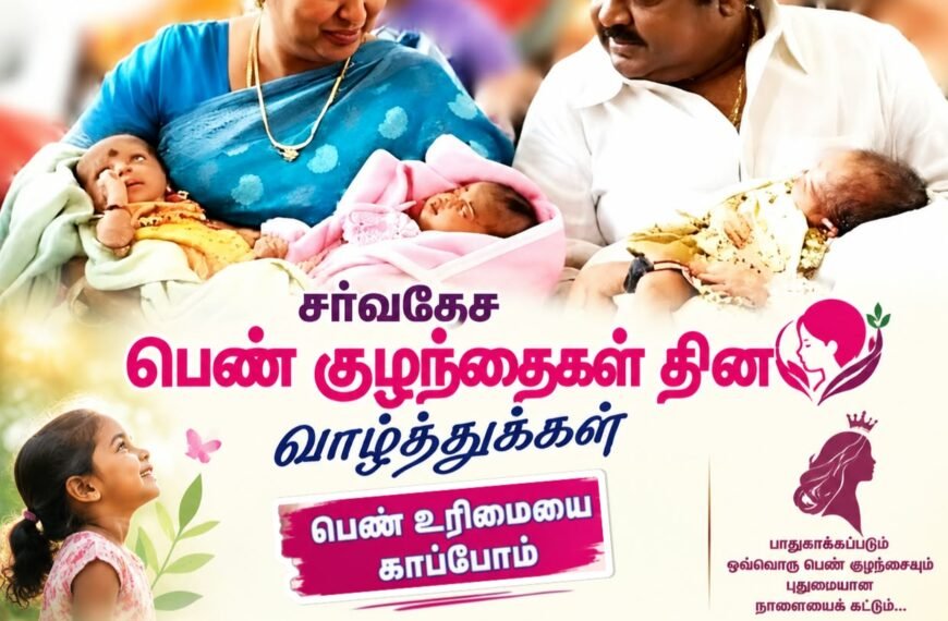 சர்வதேச பெண் குழந்தைகள் தின நல்வாழ்த்துகள் செய்தி